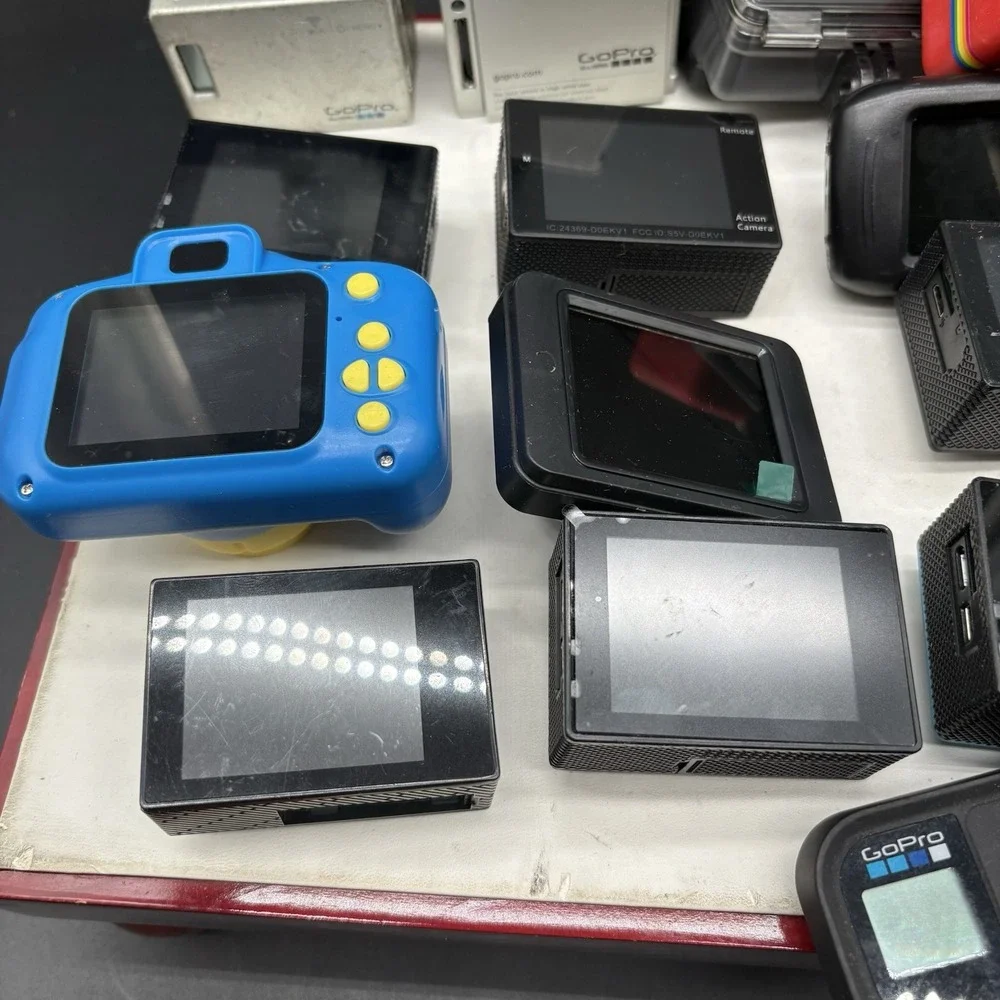 Lot 24 Action Cameras GoPro Hero Polaroid 4K Waterproof Bundle Parts Repair